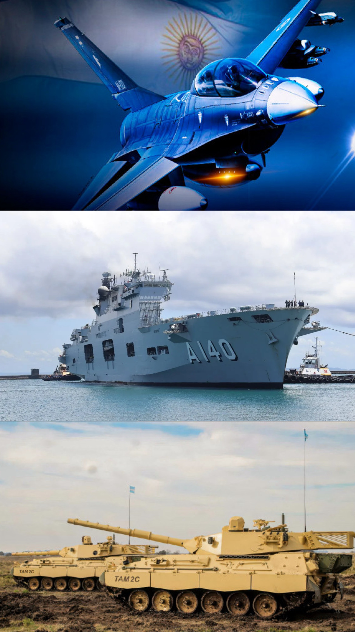 Fuerzas Armadas Argentinas - Cielo, Mar y Tierra